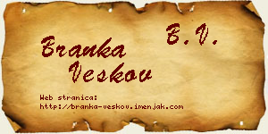 Branka Veskov vizit kartica